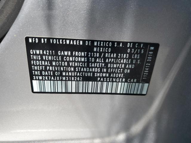 2015 VOLKSWAGEN JETTA BASE 3VW2K7AJXFM318262