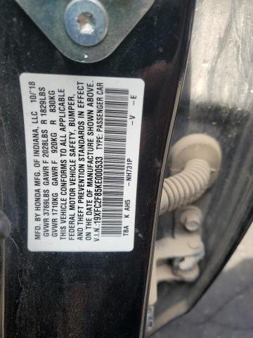 2019 HONDA CIVIC SPORT 19XFC2F85KE000533