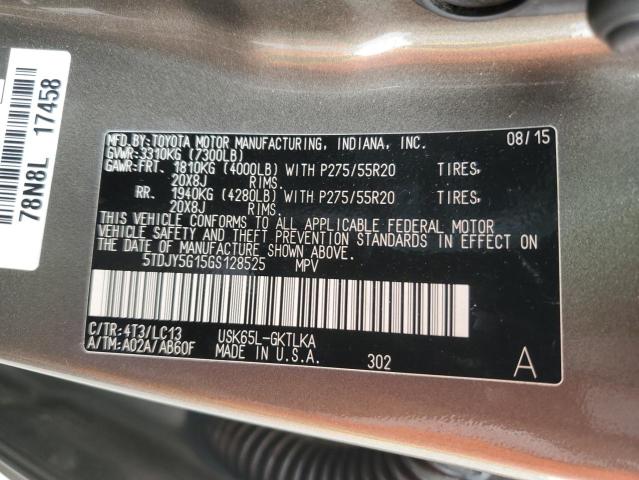 2016 TOYOTA SEQUOIA LI 5TDJY5G15GS128525
