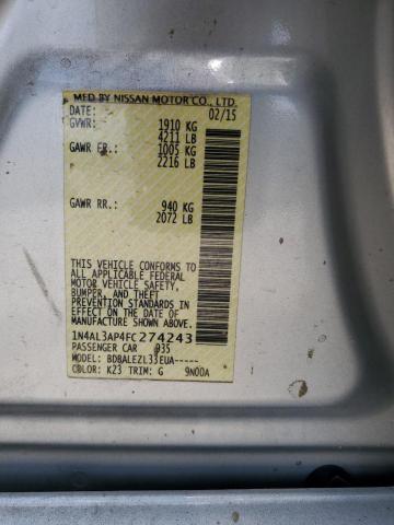 2015 NISSAN ALTIMA 2.5 1N4AL3AP4FC274243