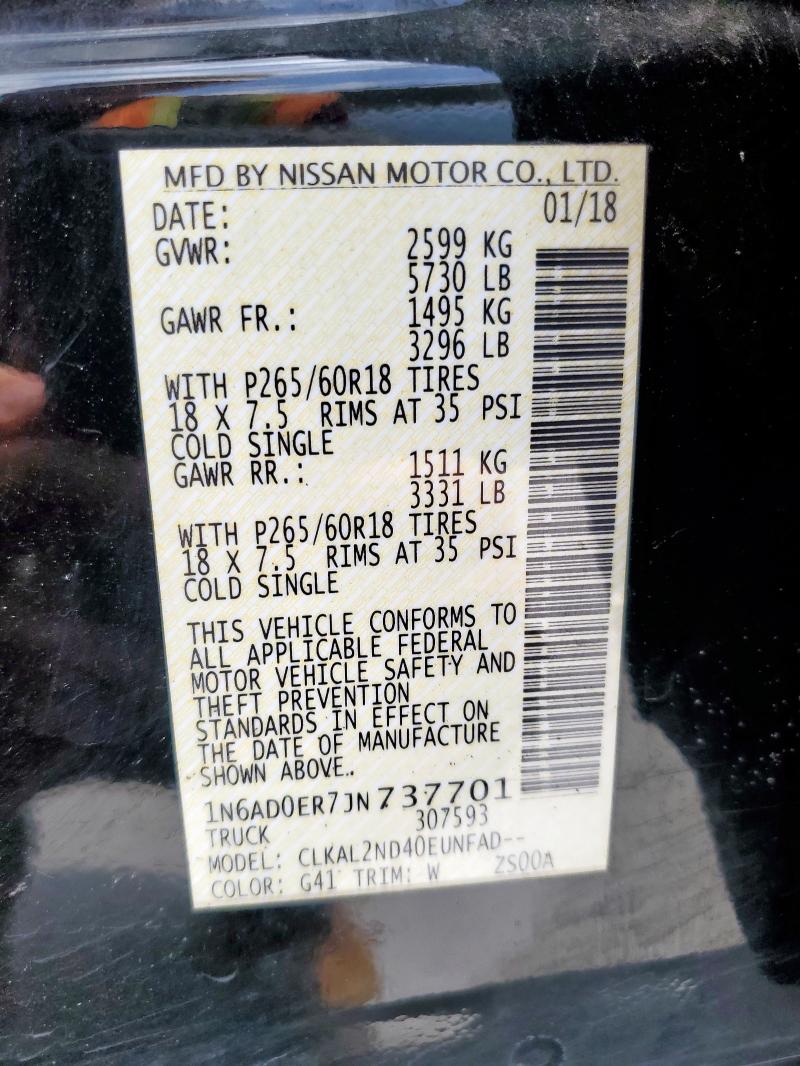 2018 NISSAN FRONTIER S - 1N6AD0ER7JN737701