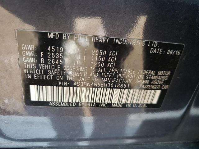 2017 SUBARU LEGACY 2.5 4S3BNAN66H3018851