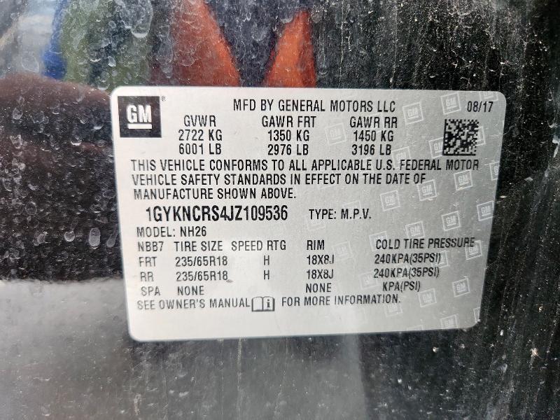 2018 CADILLAC XT5 LUXURY 1GYKNCRS4JZ109536