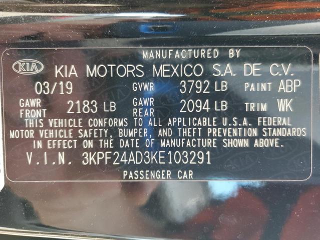 2019 KIA FORTE FE 3KPF24AD3KE103291