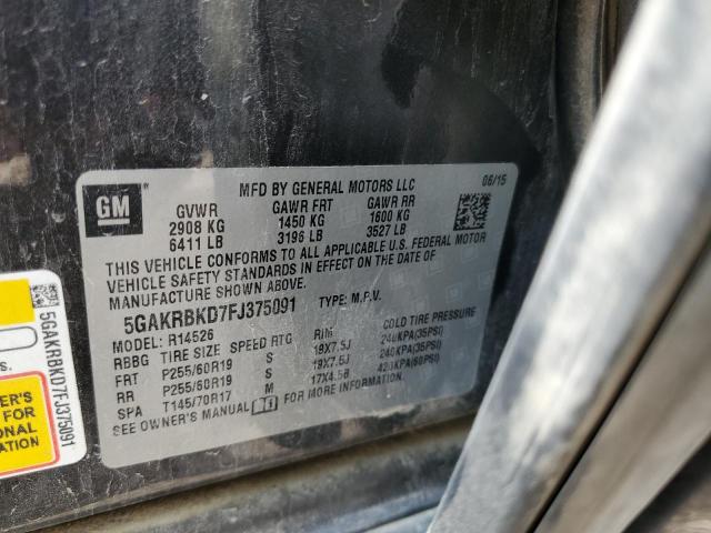 2015 BUICK ENCLAVE 5GAKRBKD7FJ375091