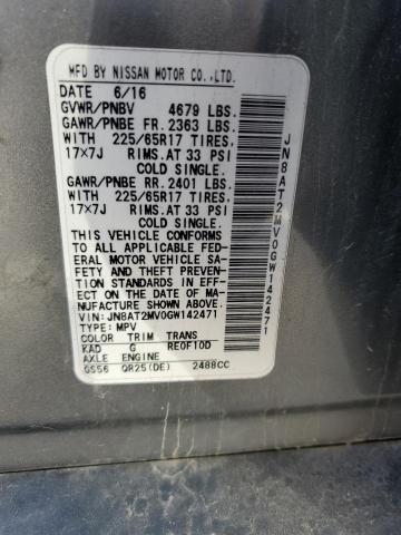 2016 NISSAN ROGUE S - JN8AT2MV0GW142471