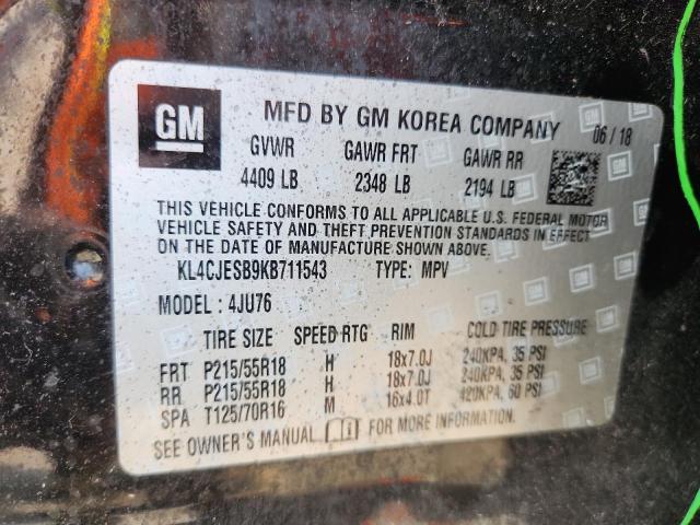 2019 BUICK ENCORE PRE KL4CJESB9KB711543