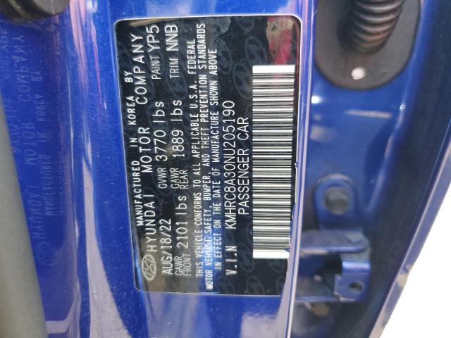 2022 HYUNDAI VENUE SEL - KMHRC8A30NU205190