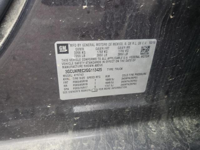 2016 CHEVROLET SILVERADO - 3GCUKREC2GG113425