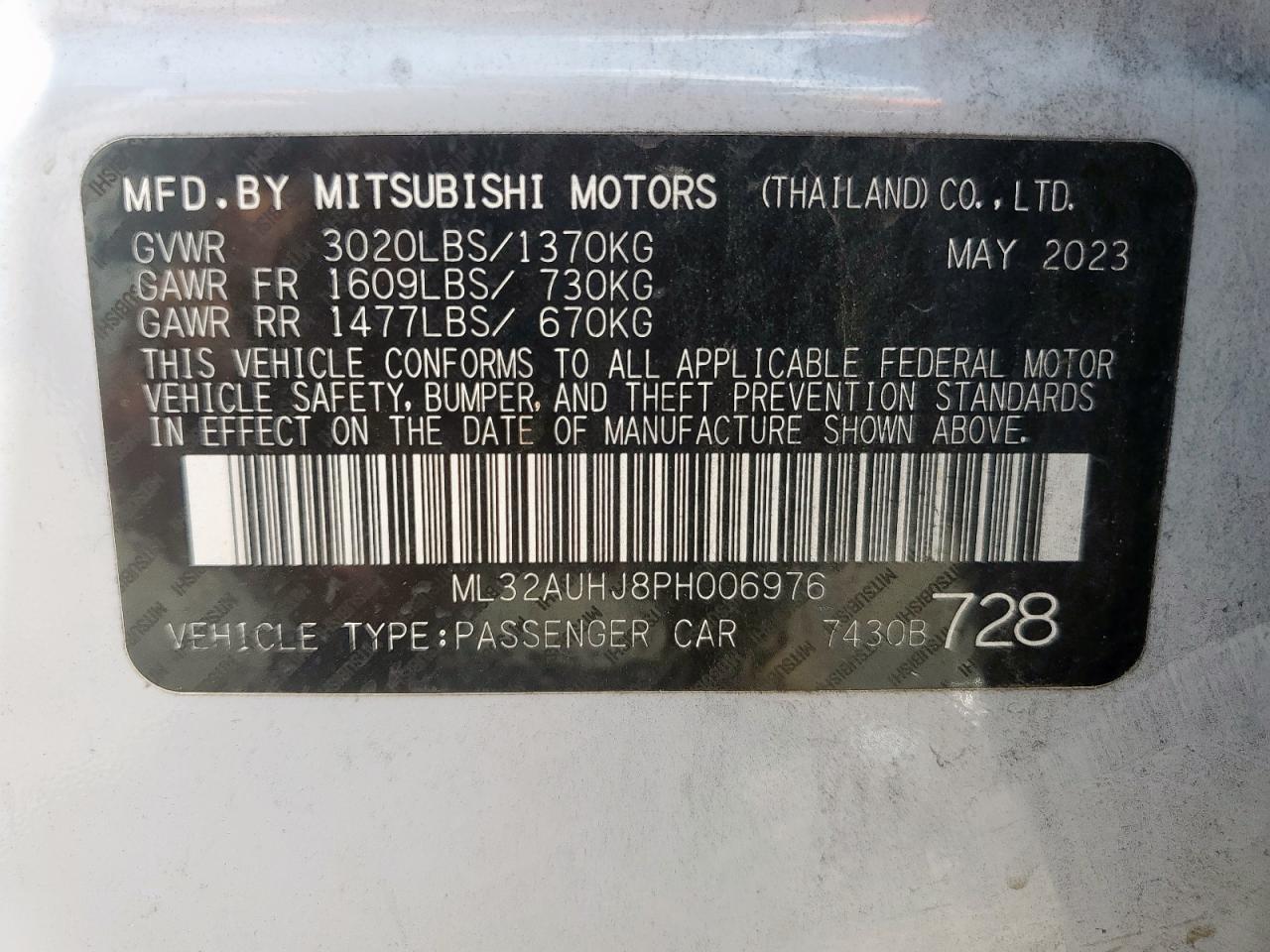 MITSUBISHI MIRAGE ES