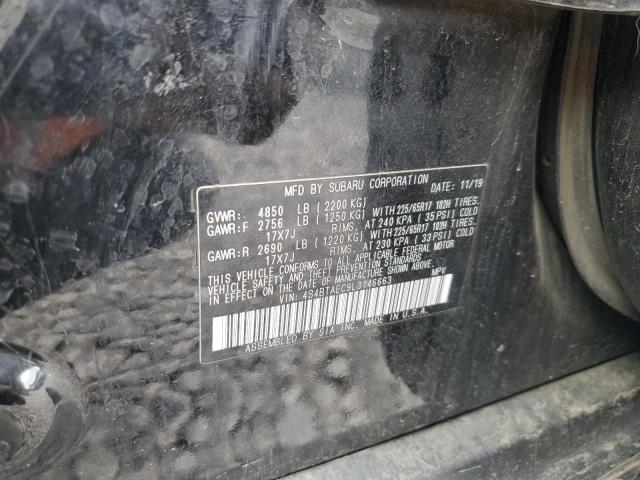 2020 SUBARU OUTBACK PR 4S4BTAEC9L3146663