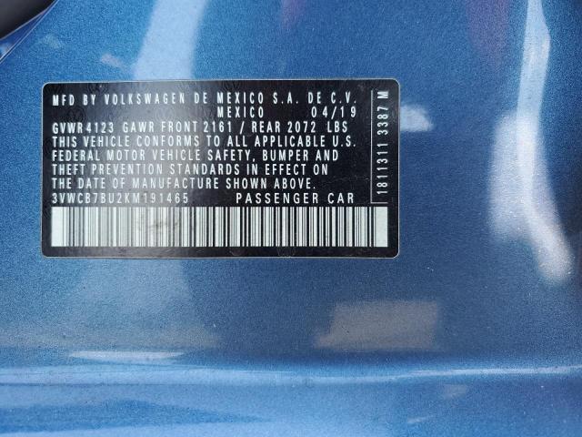 2019 VOLKSWAGEN JETTA S 3VWCB7BU2KM191465