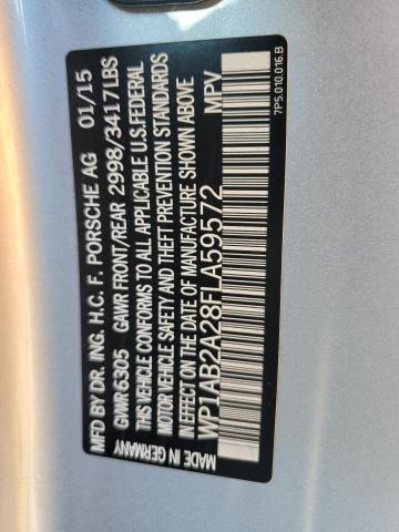 2015 PORSCHE CAYENNE S WP1AB2A28FLA59572