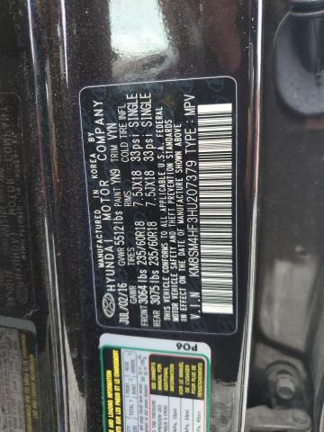 2017 HYUNDAI SANTA FE S KM8SM4HF3HU207379