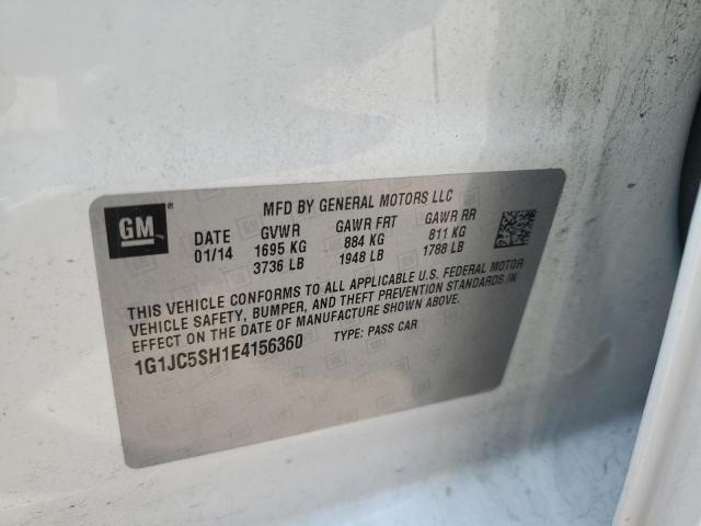2014 CHEVROLET SONIC LT - 1G1JC5SH1E4156360