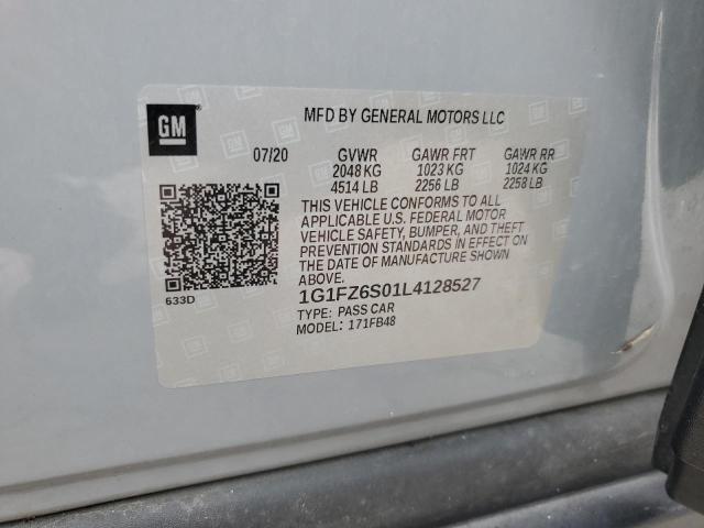 2020 CHEVROLET BOLT EV PR 1G1FZ6S01L4128527