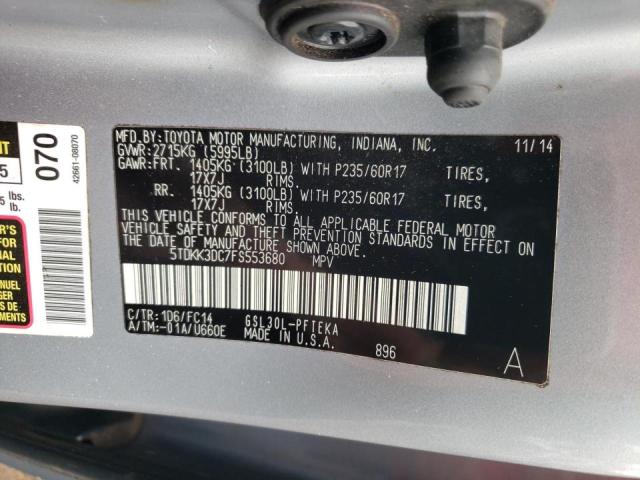 2015 TOYOTA SIENNA LE - 5TDKK3DC7FS553680