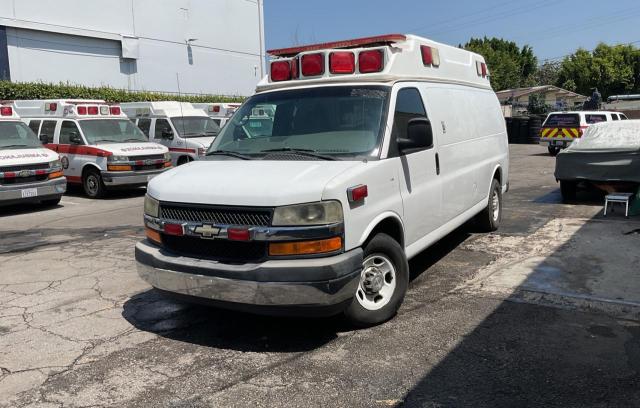 CHEVROLET EXPRESS G3 2013 white extended diesel 1GBZGUCL2D1171627 photo #3