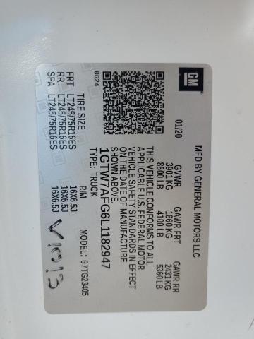 2020 GMC SAVANA G25 1GTW7AFG6L1182947