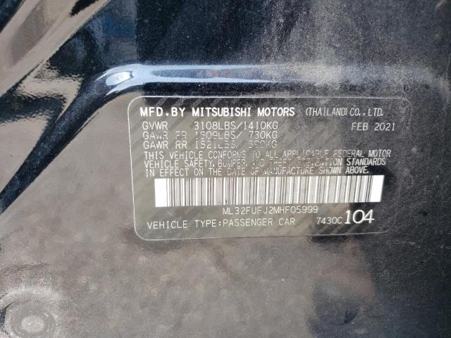 2021 MITSUBISHI MIRAGE G4 ML32FUFJ2MHF05999
