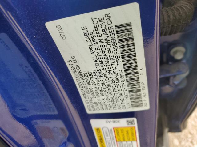 2023 HONDA ACCORD HYB 1HGCY2F77PA058134