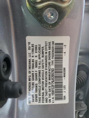 2018 HONDA CIVIC EX 19XFC2F79JE205763