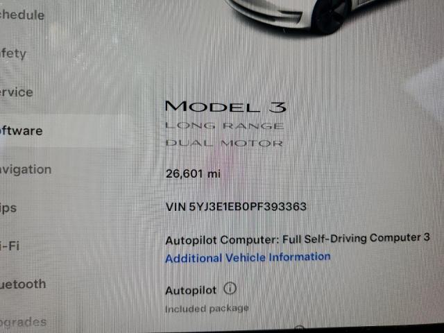 2023 TESLA MODEL 3 5YJ3E1EB0PF393363