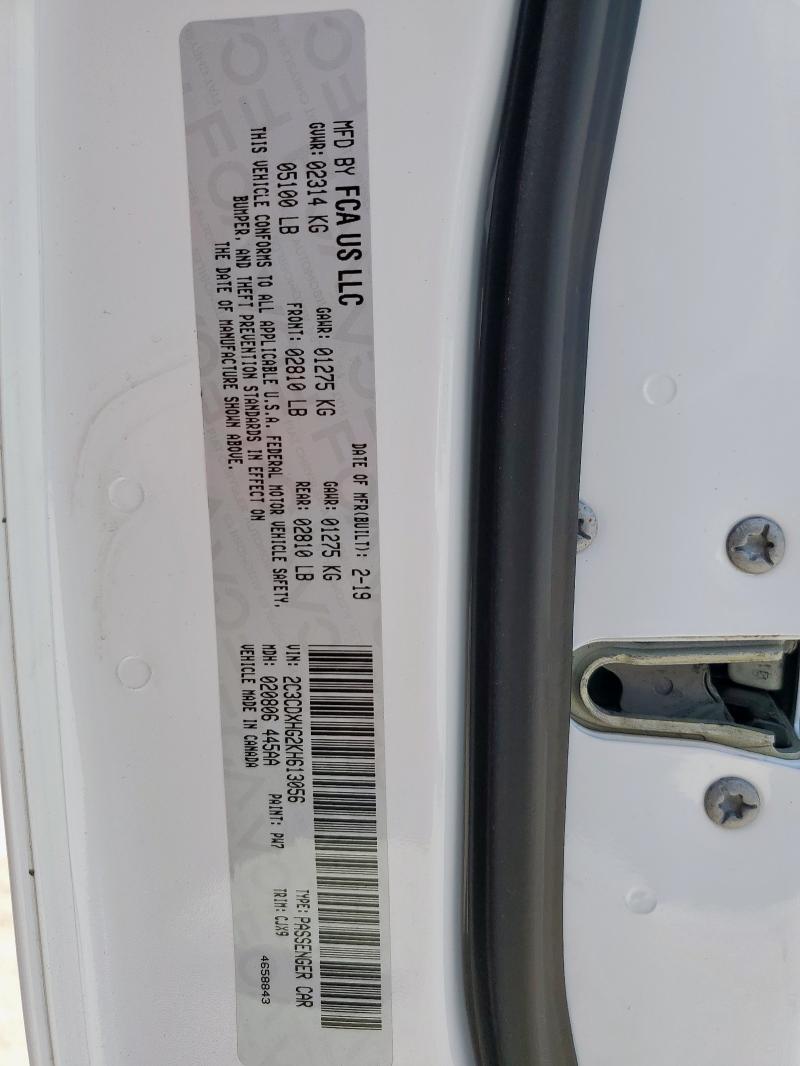 2019 DODGE CHARGER GT 2C3CDXHG2KH613056