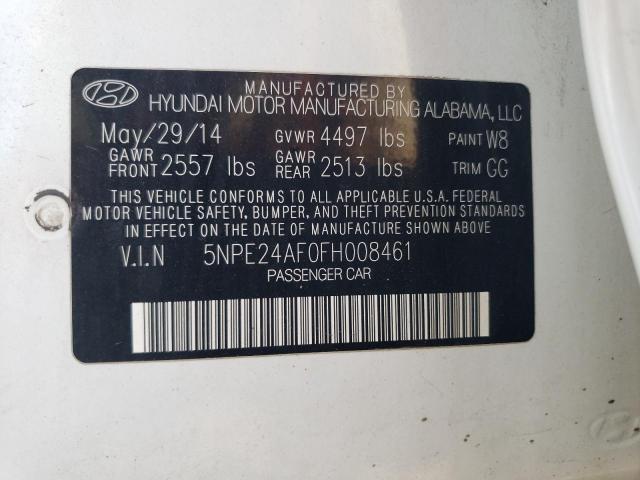2015 HYUNDAI SONATA SE 5NPE24AF0FH008461