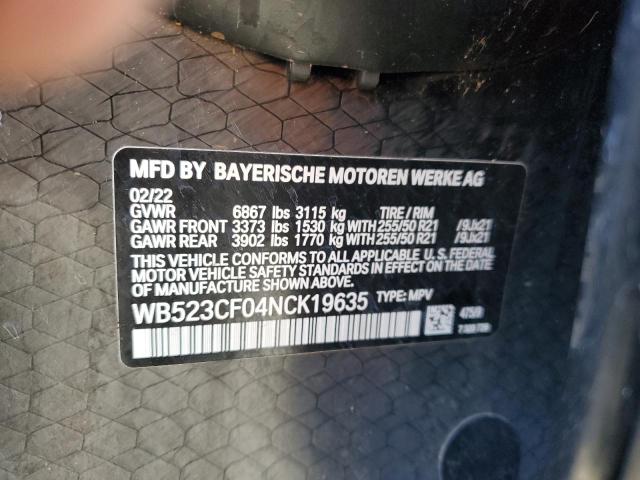 2022 BMW IX XDRIVE5 WB523CF04NCK19635