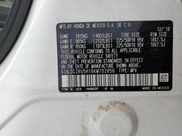 2019 HONDA HR-V SPORT 3CZRU5H16KM702856