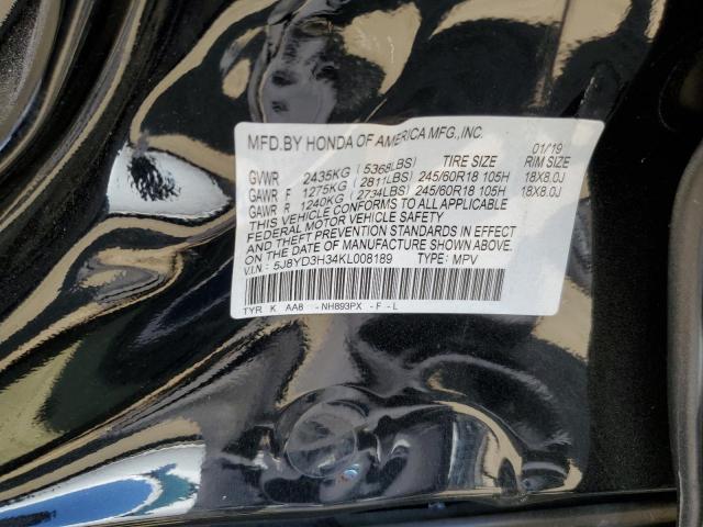 2019 ACURA MDX 5J8YD3H34KL008189
