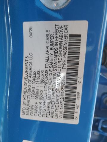 2025 HONDA CIVIC SPOR 19XFL2H81SE026169
