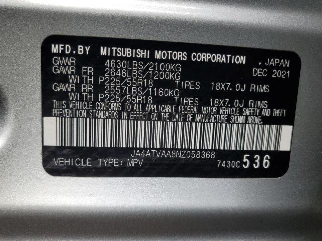 2022 MITSUBISHI ECLIPSE CR JA4ATVAA8NZ058368
