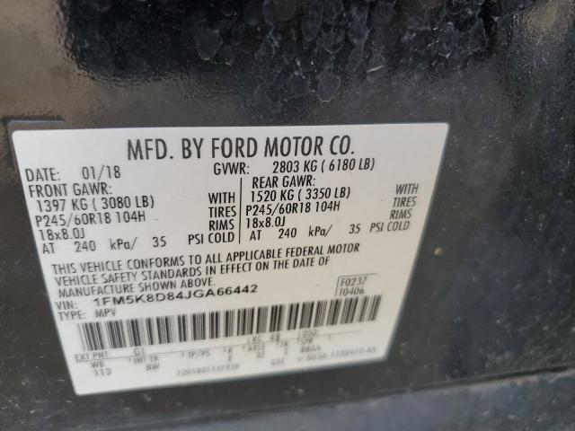 2018 FORD EXPLORER X 1FM5K8D84JGA66442