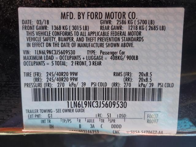 2018 LINCOLN CONTINENTA 1LN6L9NC3J5609530