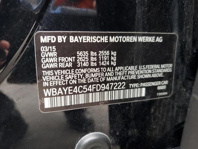 2015 BMW 740 LI WBAYE4C54FD947222