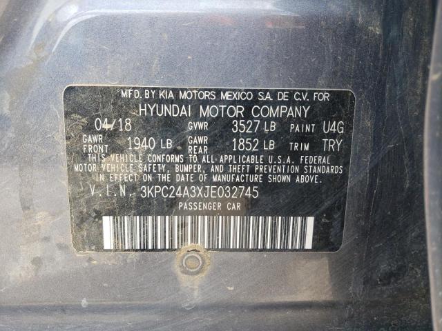 2018 HYUNDAI ACCENT SE 3KPC24A3XJE032745