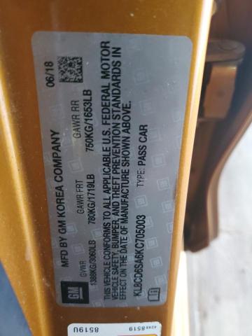 2019 CHEVROLET SPARK 1LT KL8CD6SA6KC705003