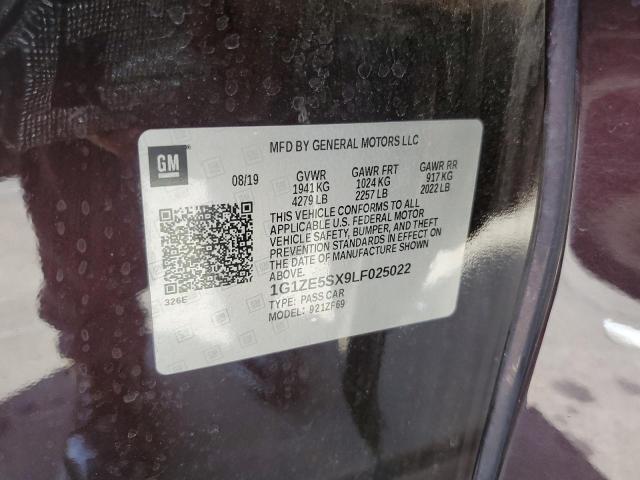 2020 CHEVROLET MALIBU PRE 1G1ZE5SX9LF025022