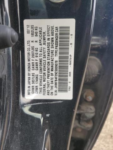 2012 HONDA CIVIC HYBR - JHMFB4F29CS009078