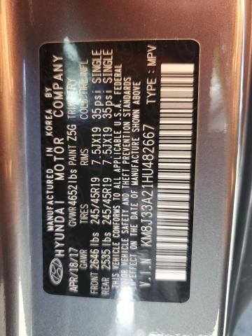 2017 HYUNDAI TUCSON LIM - KM8J33A21HU482667