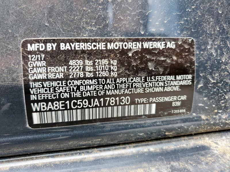 2018 BMW 330E WBA8E1C59JA178130
