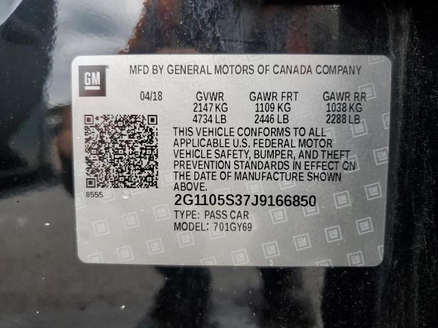 2018 CHEVROLET IMPALA LT 2G1105S37J9166850