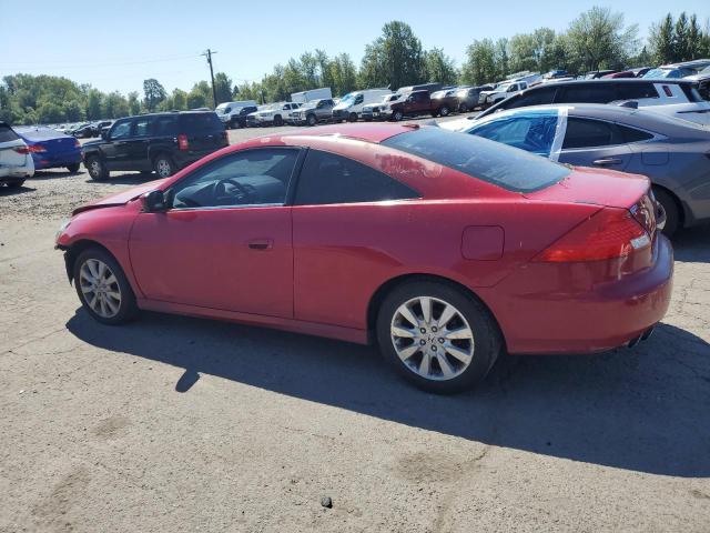 HONDA ACCORD EX 2007 red  gas 1HGCM82617A001083 photo #3