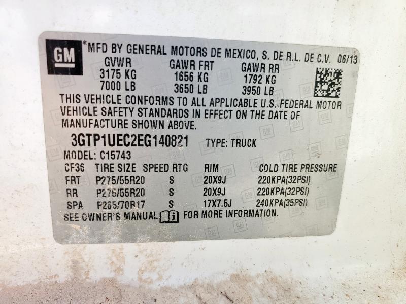 2014 GMC SIERRA C15 - 3GTP1UEC2EG140821