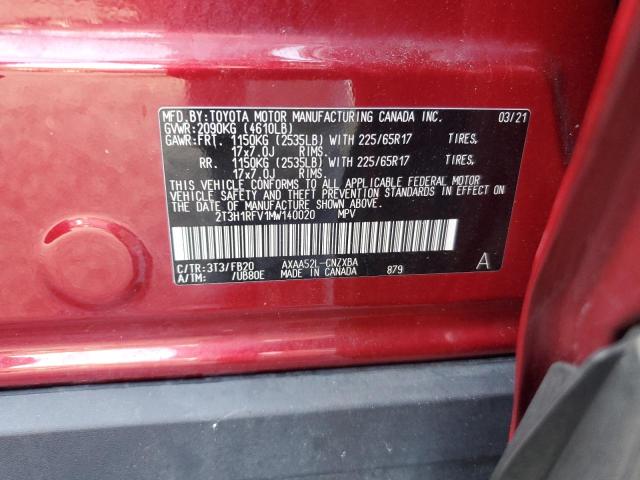 2021 TOYOTA RAV4 LE - 2T3H1RFV1MW140020