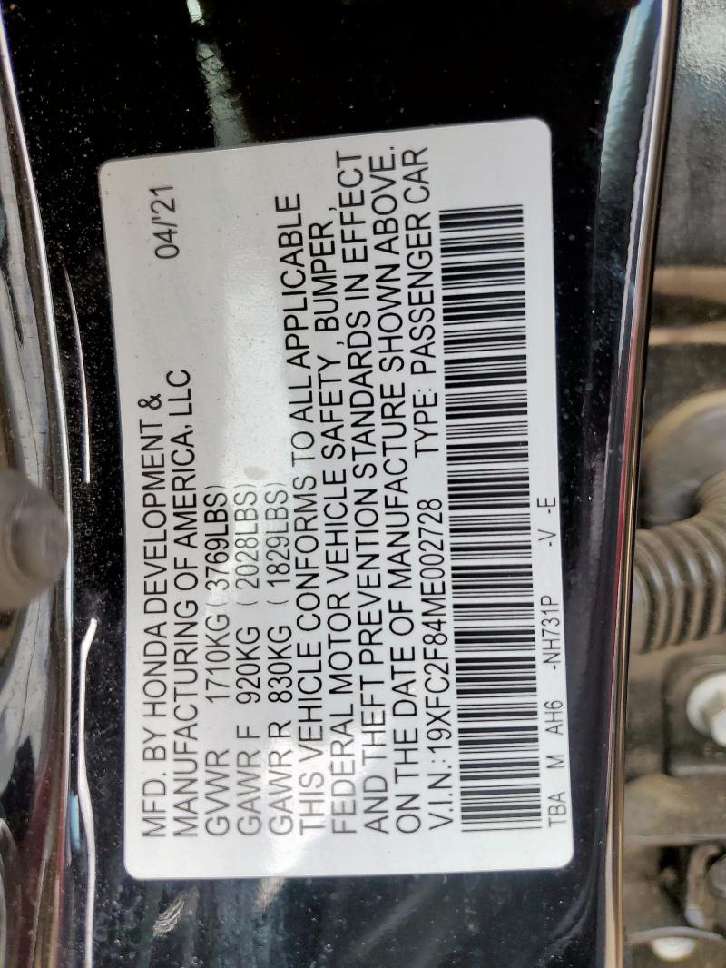 2021 HONDA CIVIC SPOR - 19XFC2F84ME002728