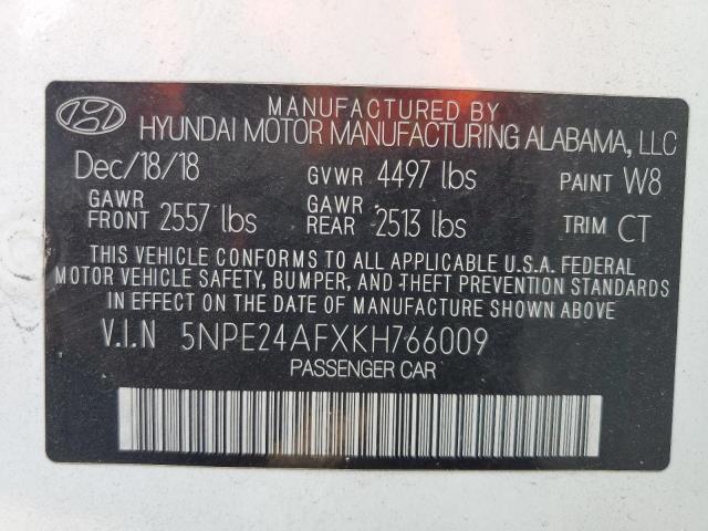 2019 HYUNDAI SONATA SE - 5NPE24AFXKH766009