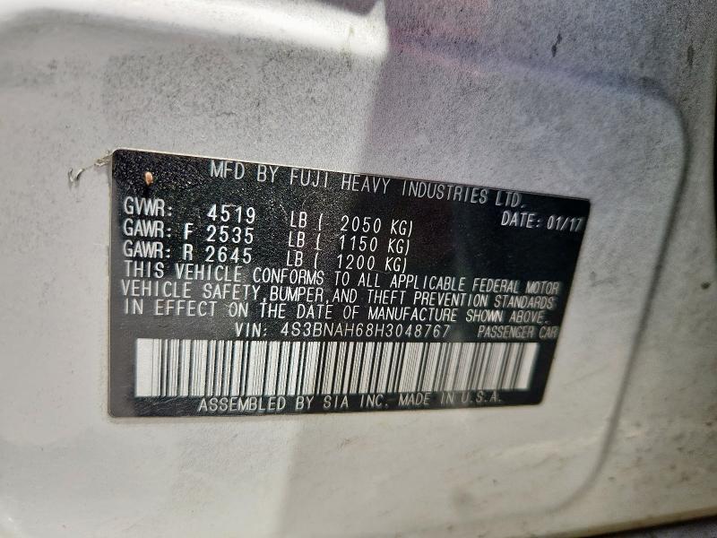 2017 SUBARU LEGACY 2.5 - 4S3BNAH68H3048767